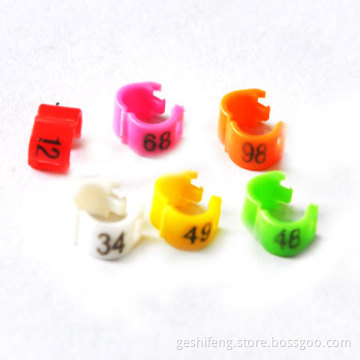 Numbered Clip Plastic Birds Ring Bands in All Sizes 2.7mm to 5mm for All Kinds of Birds